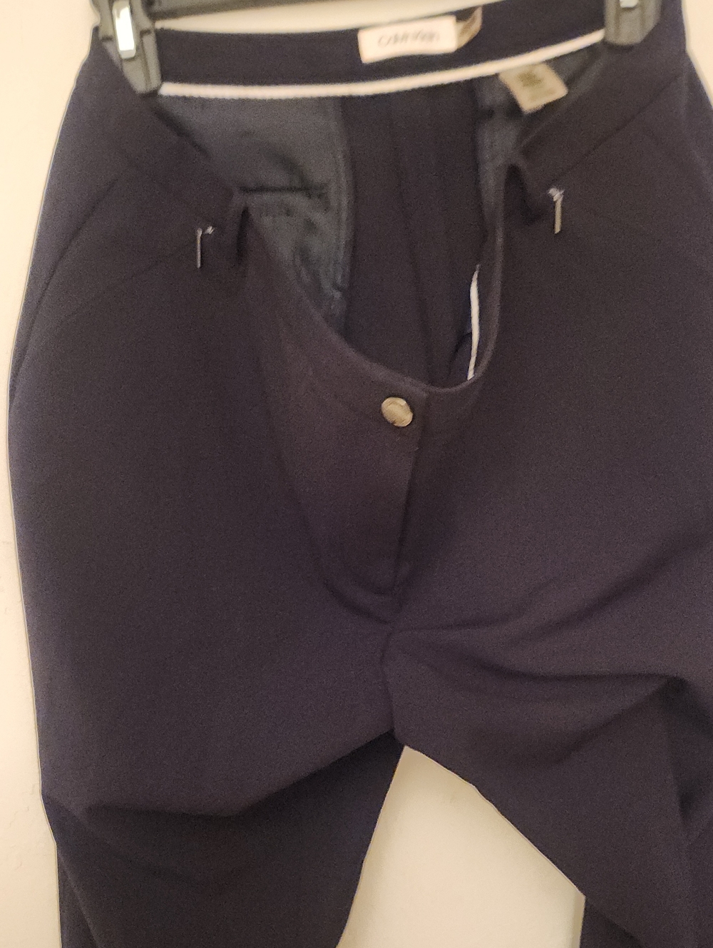 Calvin Klein Dark Navy Straight-Leg Trousers